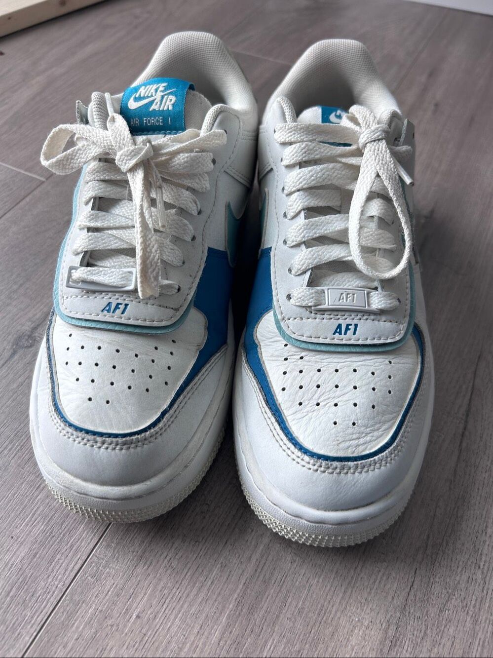 Nike Air Force 1 Shadow ‘White Industrial Blue Teal’ size 7.5 RARE